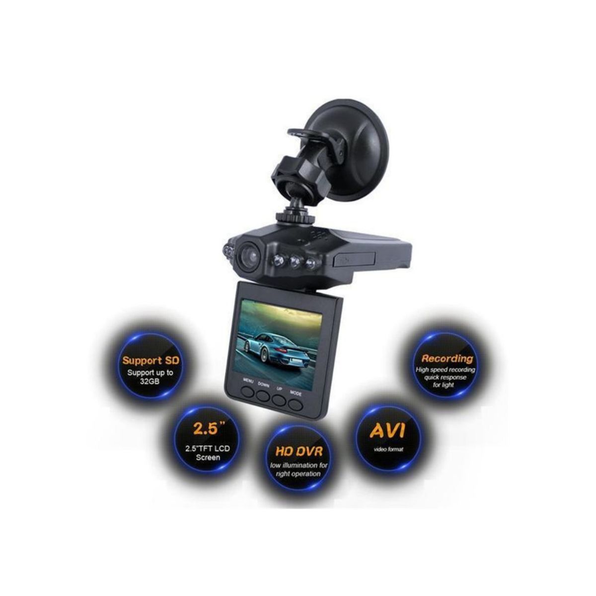 GENERICO - Cámara De Video Seguridad Para Auto Full Hd MT