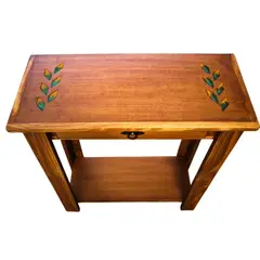 MARFELD MUEBLES - MESA DE ARRIMO CAFE CON GRABADO DE RESINA ESPIGA