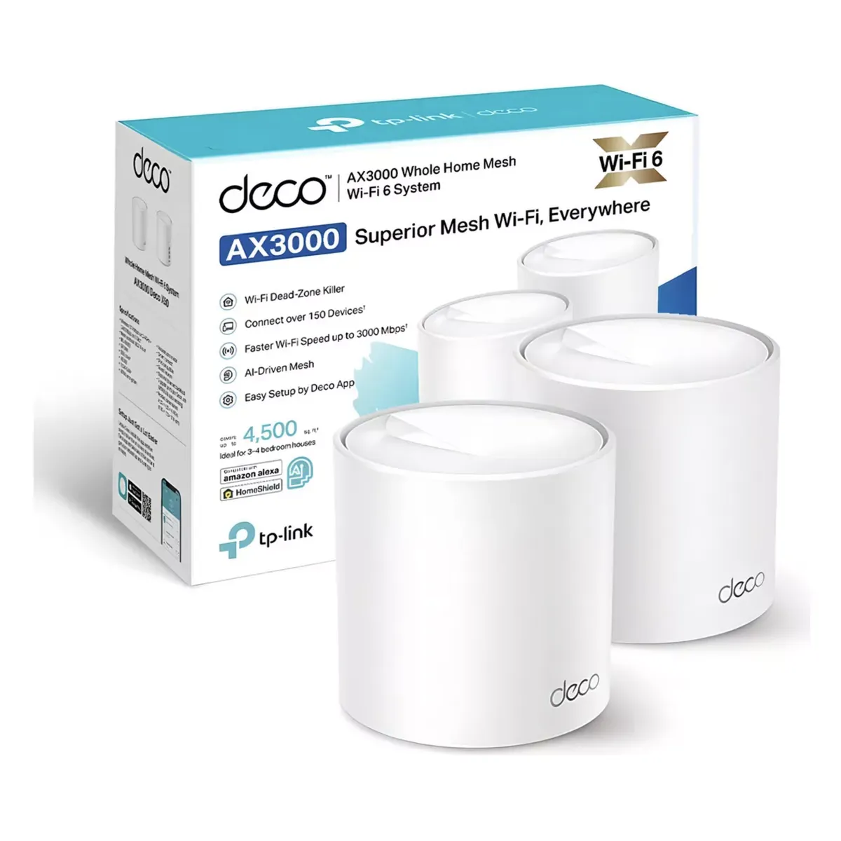 TP LINK - Set 2 Router Sistema Tp-link Deco X50 Wi-fi 6 Mesh  AX3000 Alexa Google