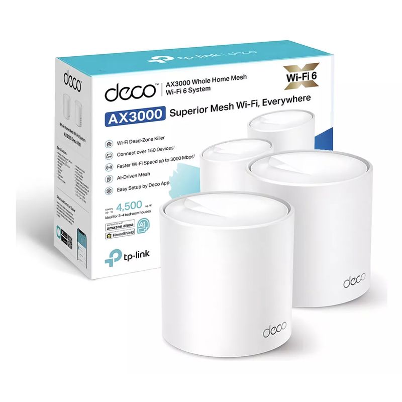 TP LINK - Set 2 Router Sistema Wi-fi 6 Mesh Tp-link Deco X50 AX3000 Alexa Google