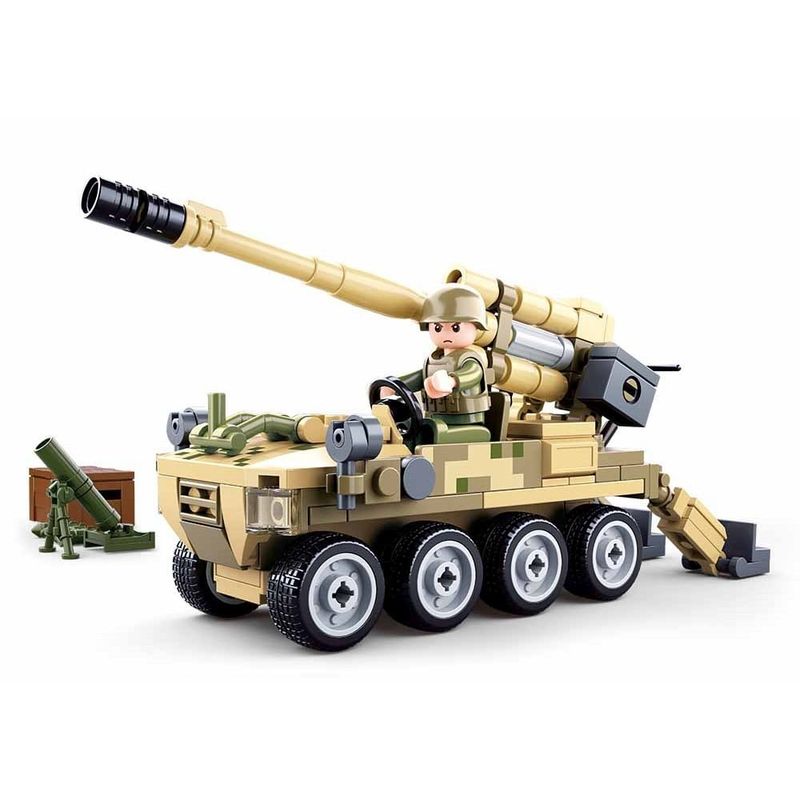 AZULAMAR - Juego Ww2 Bloques De Militar Cañón Soldado Regalo Chico