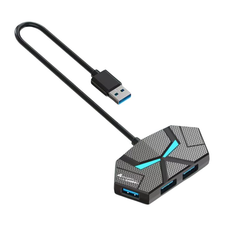 GENERICO - Hub De Red 4 Puertos Usb 3.0 Alta Velocidad 5gbps. negro