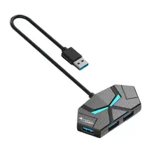 GENERICO - Hub De Red 4 Puertos Usb 3.0 Alta Velocidad 5gbps. negro