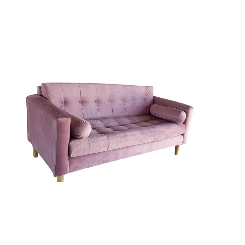 GENERICO - Sofa 3 cuerpos Rosado 80 x 80 x 175.