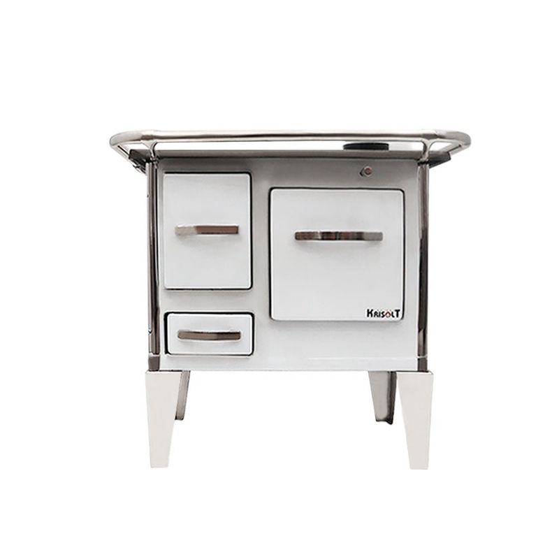 GENERICO - Cocina a Leña 3 Platos  modelo tradicional 72×46 Color Blanco