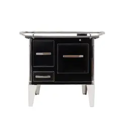 GENERICO - Cocina a Leña 4 Platos Modelo tradicional 72×56 color Negro