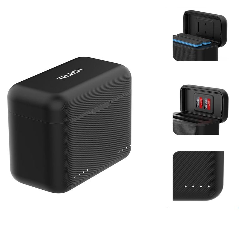 TELESIN - Cargador Doble Rápido para Insta360 X4  Carga Eficiente