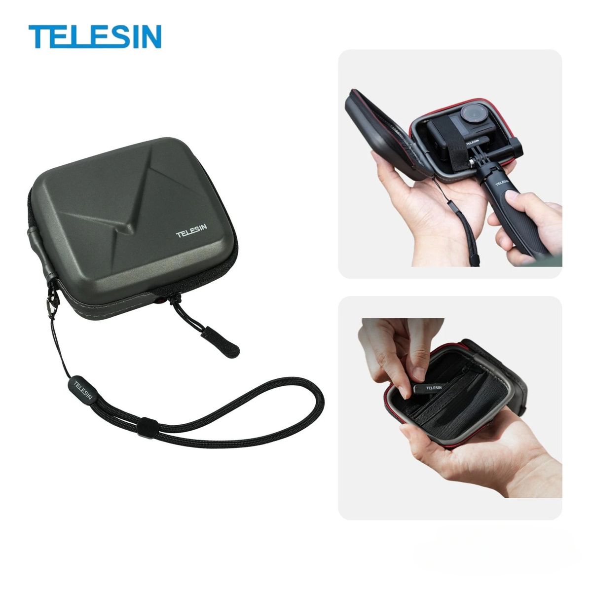 TELESIN - Estuche Portátil para Cámara GoPro DJI Osmo Insta360 y Más