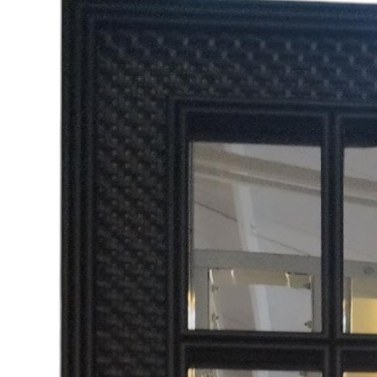 GENERICO - Espejo Decorativo Diseño Ventanal Con Marco Negro 73x43cm