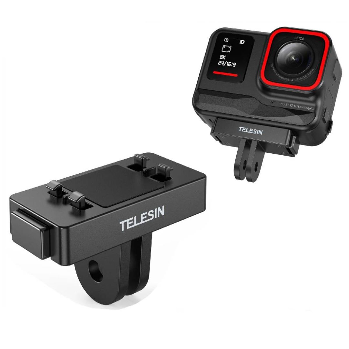 TELESIN - Adaptador Magnético de Dos Garras de Insta360 Ace Ace Pro2 X5