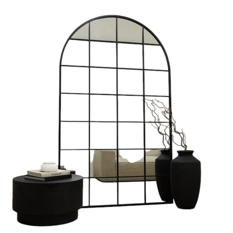 GENERICO - Espejo Moderno Tipo Ventana con Marco de Fierro en forma de Arco 220x120cm