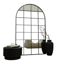 GENERICO - Espejo Moderno Tipo Ventana con Marco de Fierro en forma de Arco 220x120cm