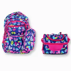 UTILISIMO - Pack Mochila Lonchera Y Estuche 45CM Juvenil Y Escolar hearts