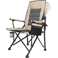 WAKESHOME - Silla Plegable De Playa Camping Picnic Porta Vasos Portátil