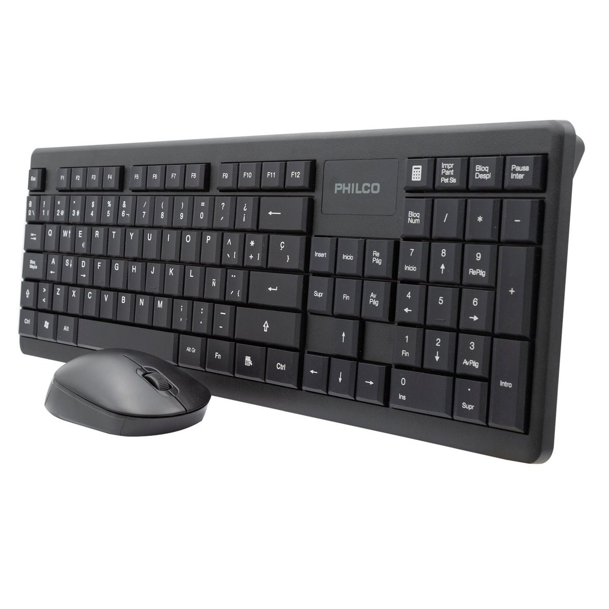 PHILCO - COMBO INALÁMBRICO MOUSE + TECLADO 6314N NEGRO