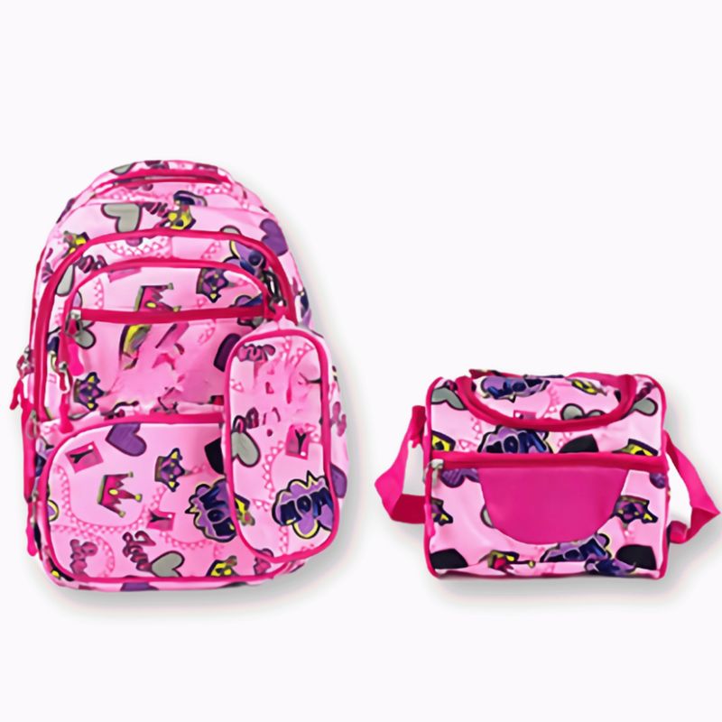 UTILISIMO - Pack Mochila Lonchera Y Estuche 45CM Juvenil Y Escolar Wow