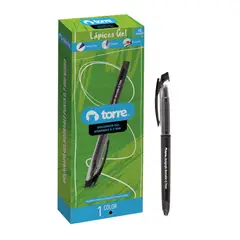 TORRE - Bolígrafo Gel Borrable Negro x10ud