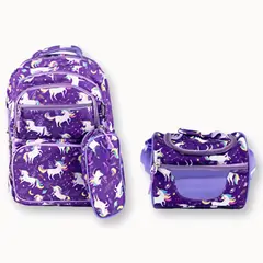UTILISIMO - Pack Mochila Lonchera Y Estuche 45CM Juvenil Y Escolar Unicorns