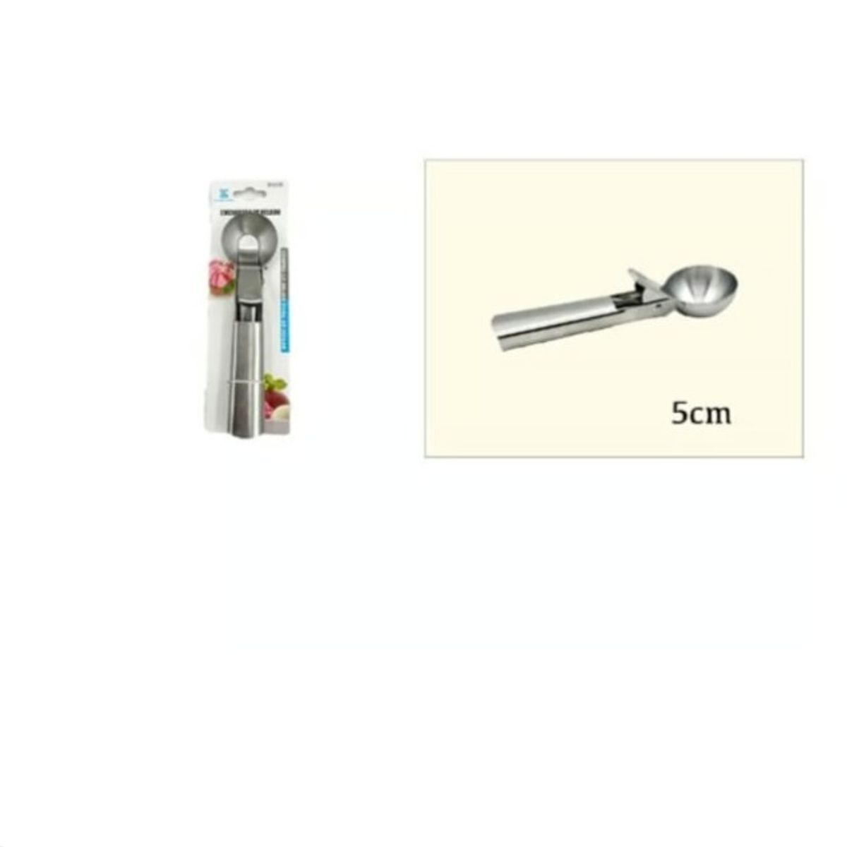 GENERICO - Cuchara De Helado De 5Cm Acero Inoxidable