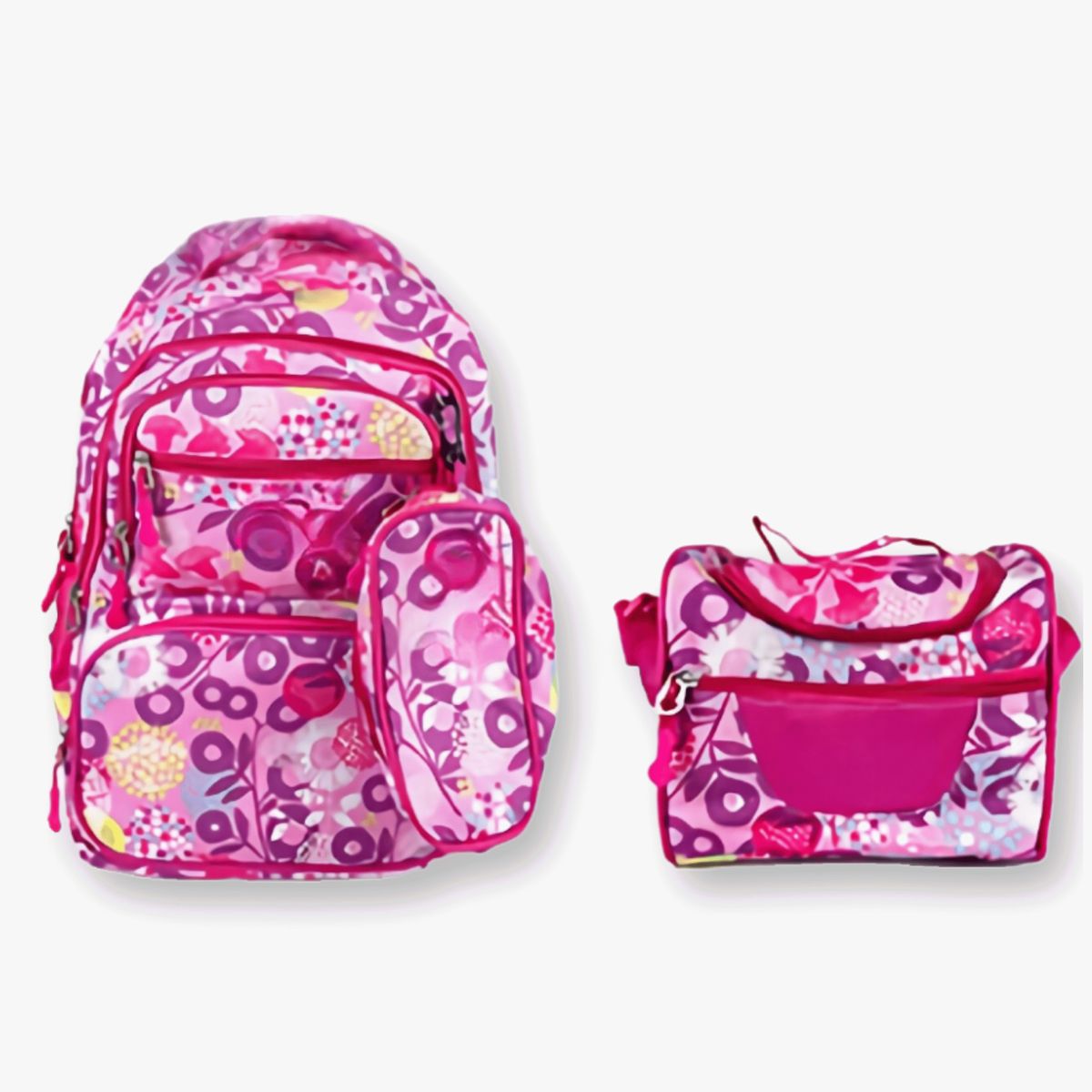 UTILISIMO - Pack Mochila Lonchera Y Estuche 45CM Juvenil Y Escolar Flowers