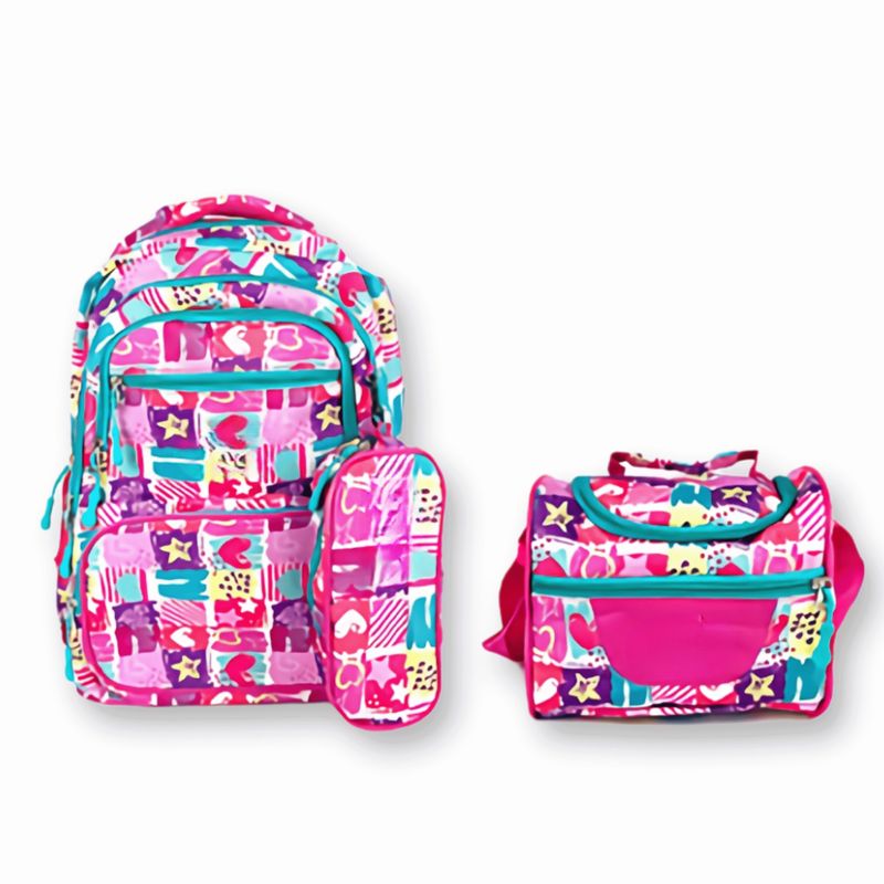 UTILISIMO - Pack Mochila Lonchera Y Estuche 45CM Juvenil Y Escolar Stars
