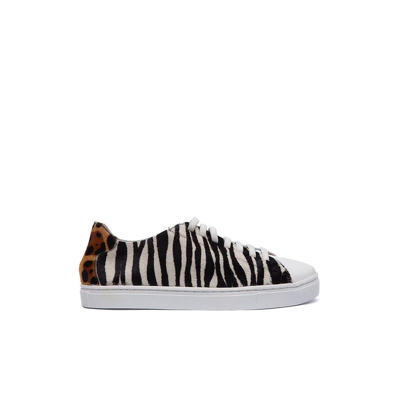 GIANI DAFIRENZE - Zapatilla Mujer De Cuero Roques Zebra C3