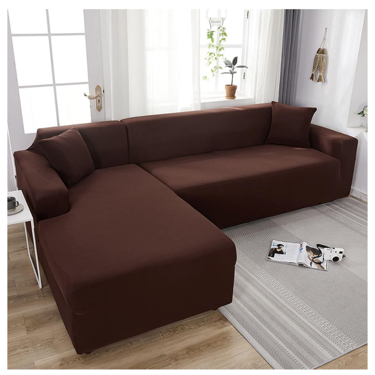 GENERICO - Fundas Cubre Sillon Tipo L 4 +4 Cuerpos Elasticadas Ajustables