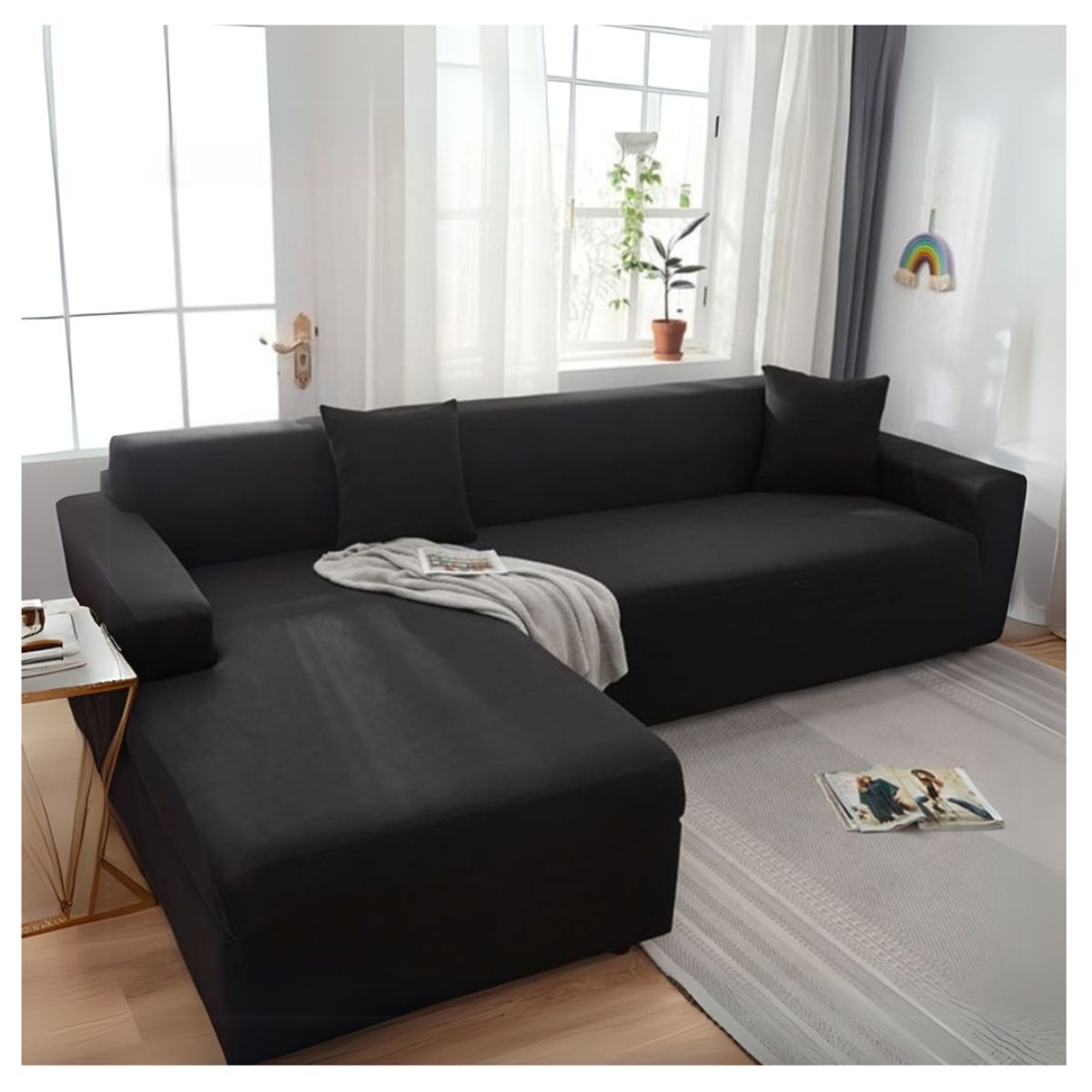 GENERICO - Fundas Cubre Sillon Tipo L 4 +4 Cuerpos Elasticadas Ajustables