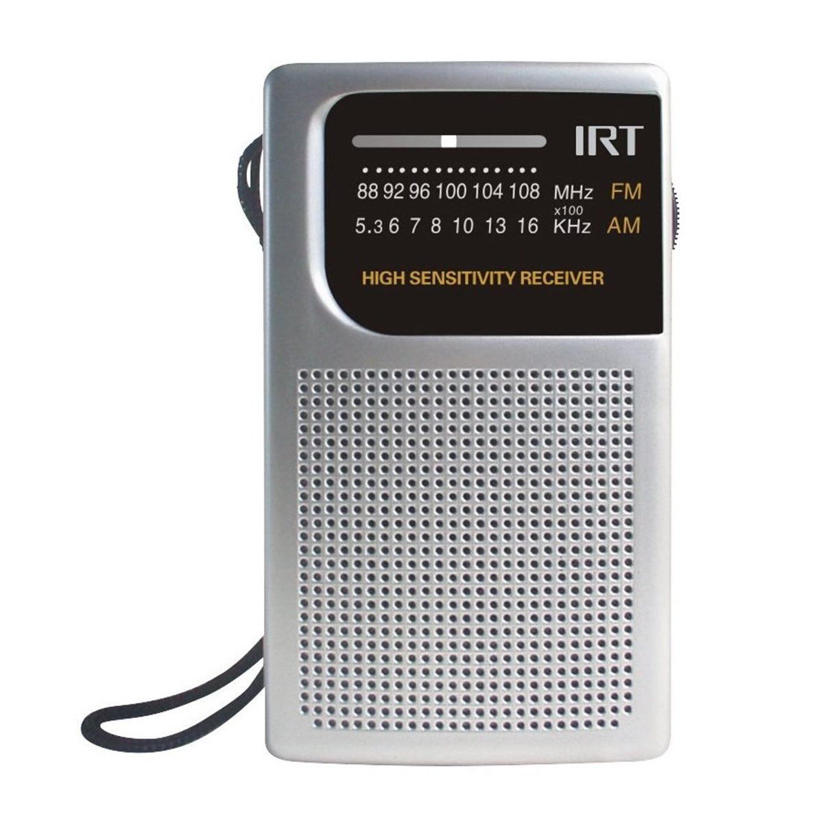 IRT - Radio A Pilas De Bolsillo AmFm Irt Plateada