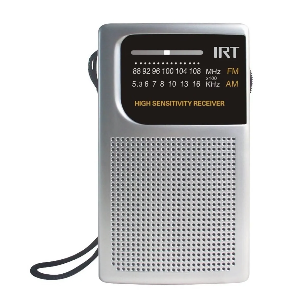 IRT - Radio A Pilas De Bolsillo AmFm Irt Plateada