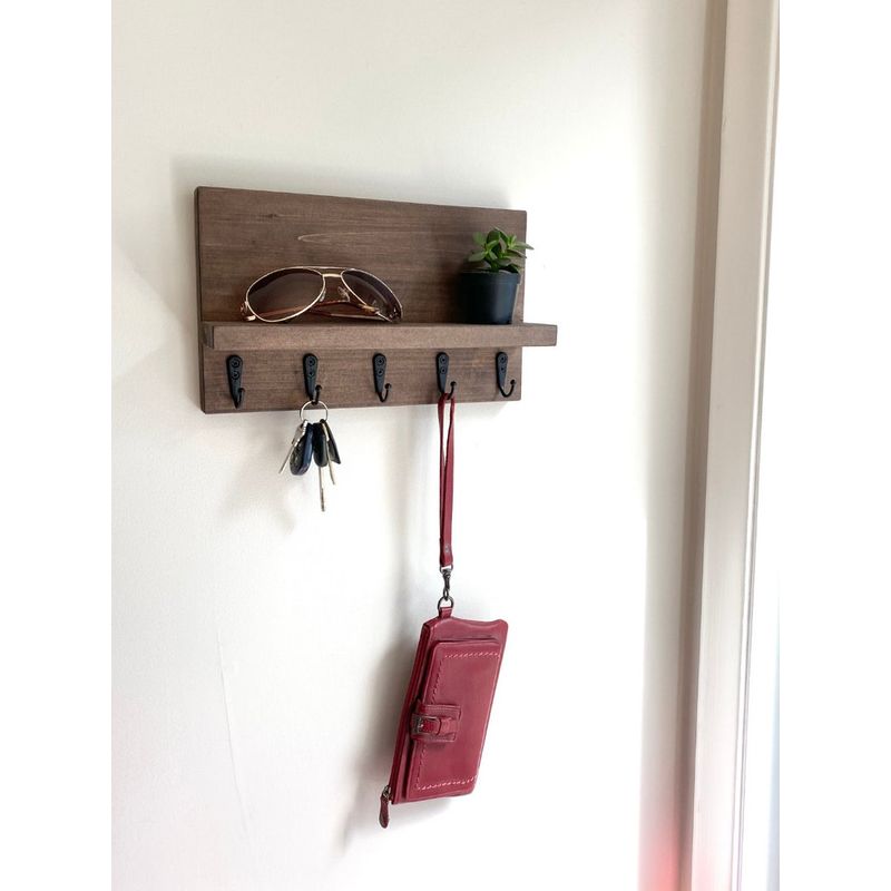 GENERICO - Porta Organizador De Llaves Madera Rustico