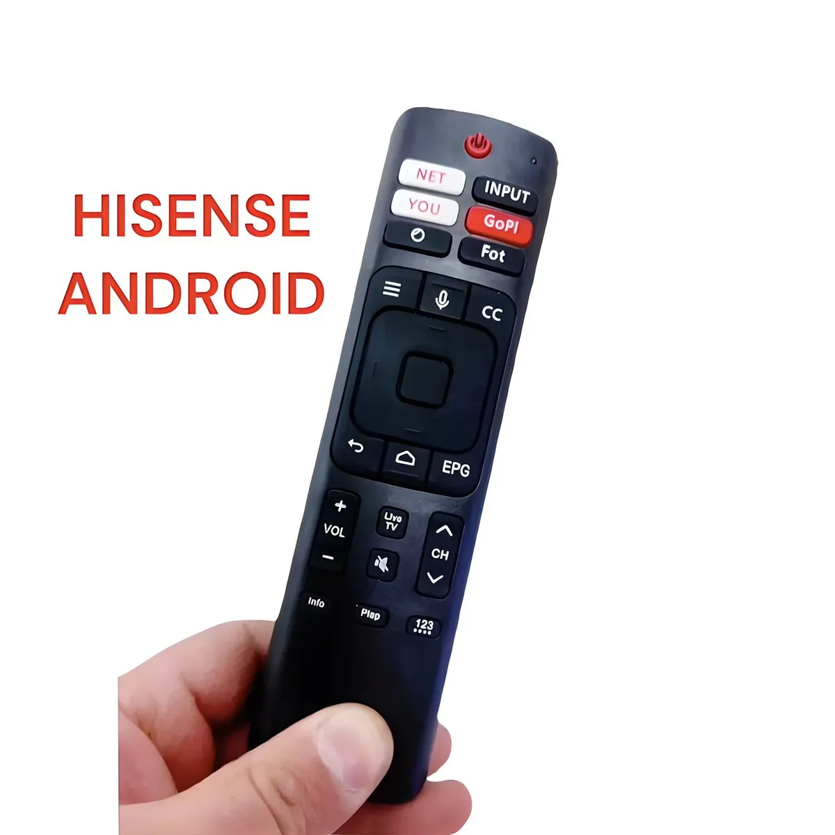 GENERICO - Control Remoto Compatible Hisense Smart Tv Android 4K