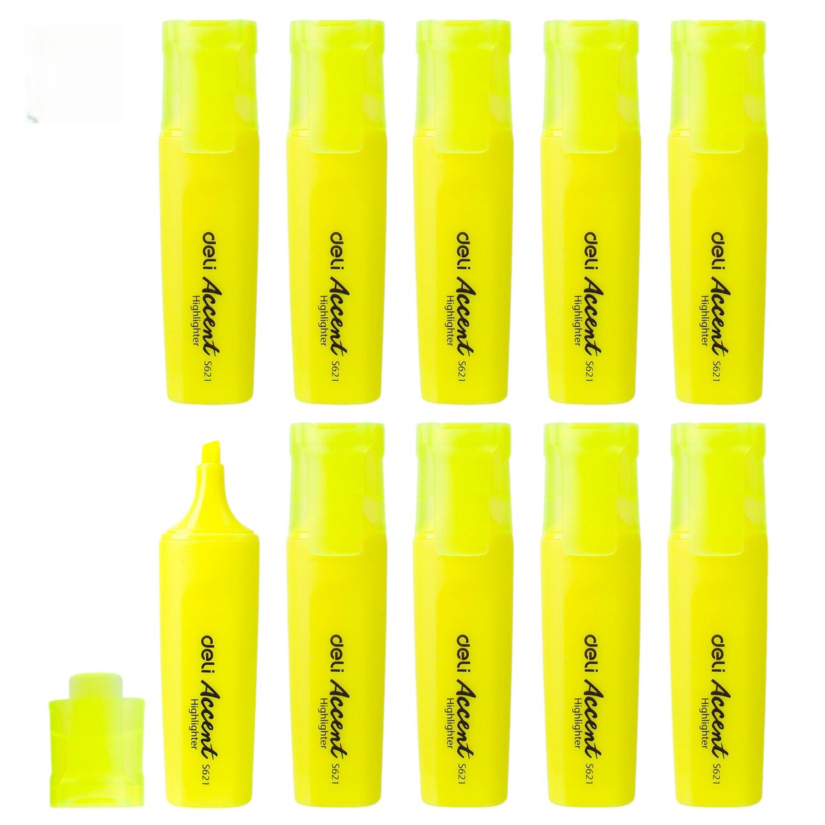 DELI - PACK DE 10 DESTACADORES AMARILLO