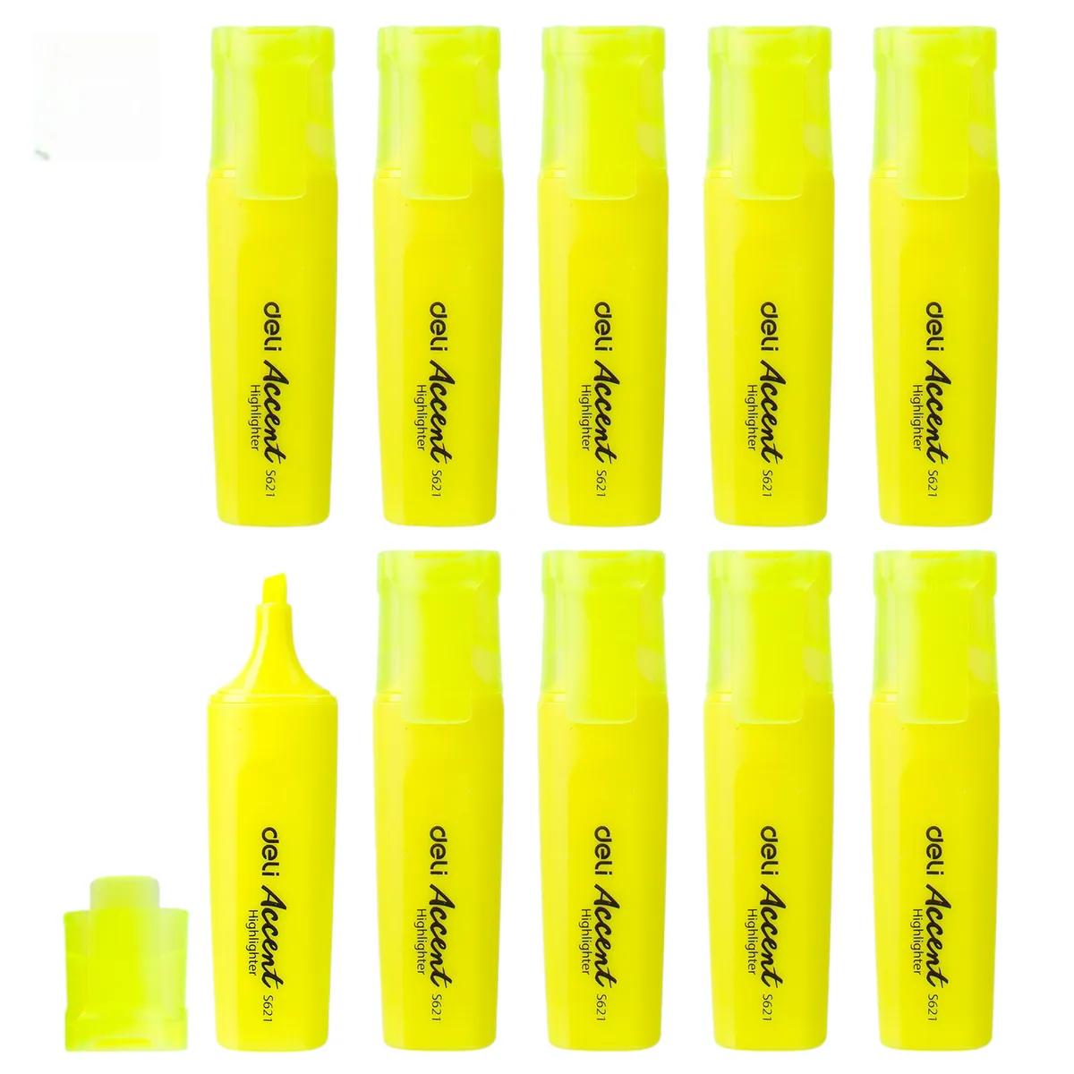 DELI - PACK DE 10 DESTACADORES AMARILLO