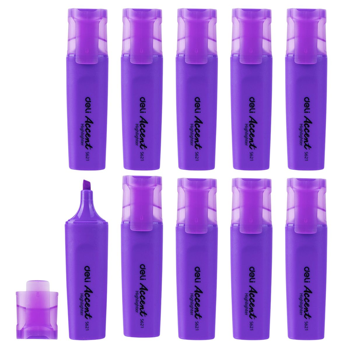 DELI - PACK DE 10 DESTACADORES LILA