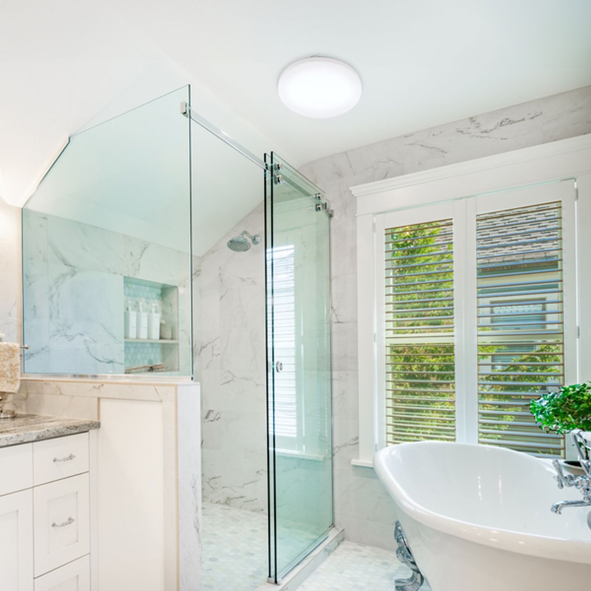 EGLO - Foco Aplique Sobrepuesto Exterior-Baños Led Diam17cm IP54 Neutra