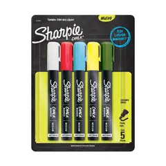 SHARPIE - 5 Marcadores Tiza Liquida Chalk Colores Surtidos