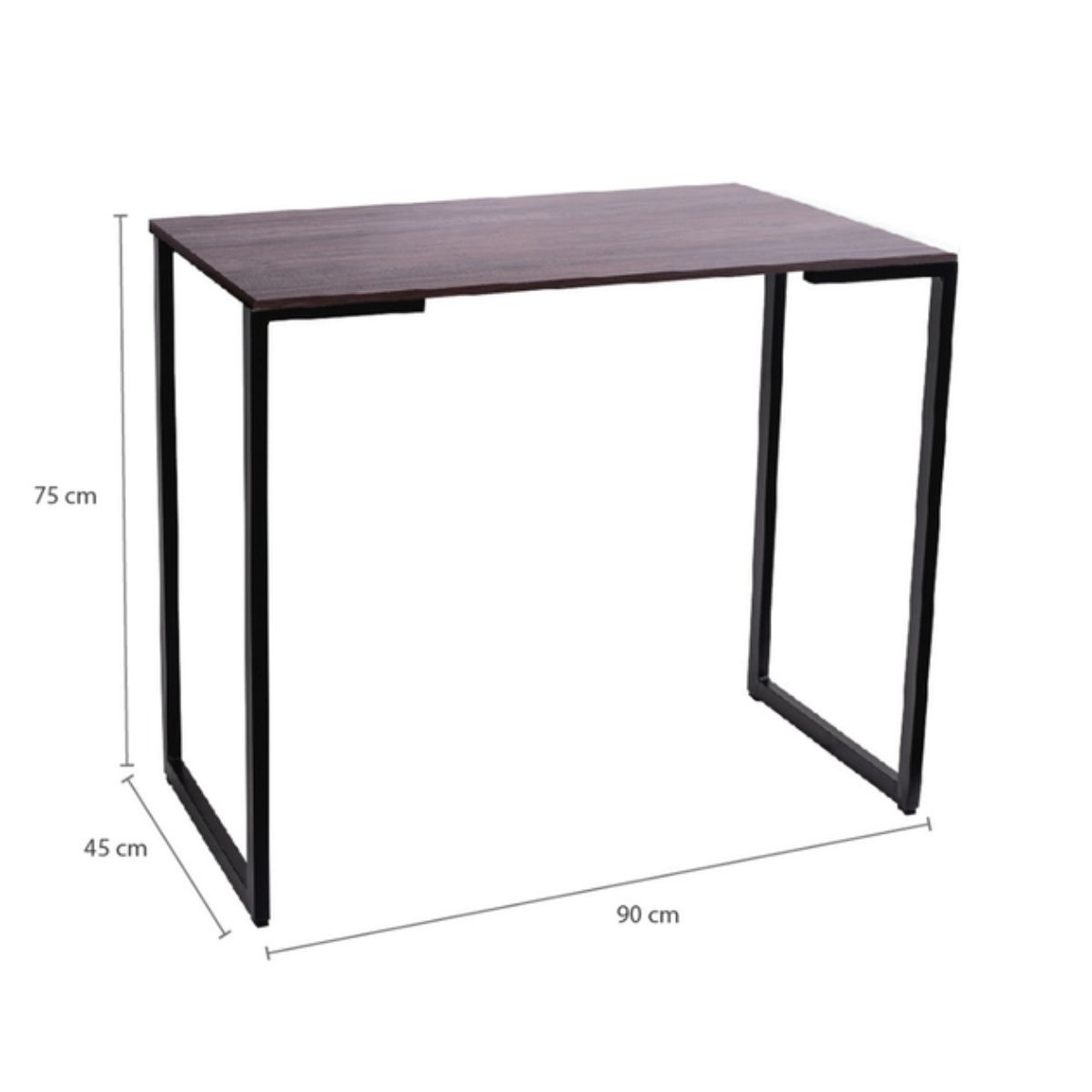 GENERICO - Escritorio negro 75x45x90cm industrial Compoarte