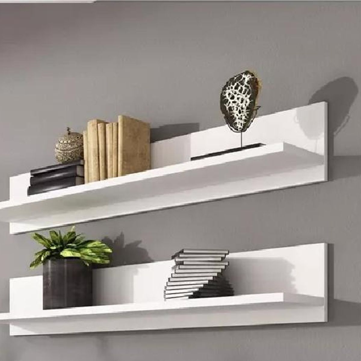 GENERICO - Set de Repisas Modelo T Blanco