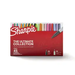 SHARPIE - Caja 45 Marcadores Punta Fina Y Ultra Fina