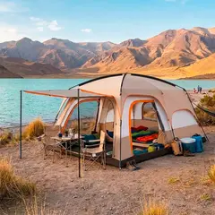 AFVENTURA - Carpa Tienda Familiar 6-8 Personas Impermeable