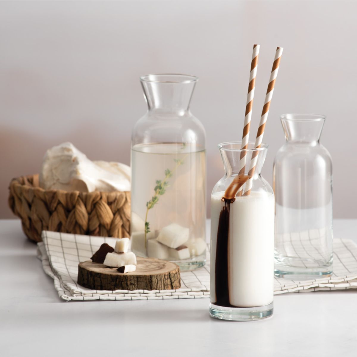 IMAHE - Set de 2 botella de vidrio 500 cc linea village PASABACHE