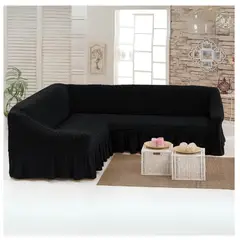 GENERICO - Funda Cubre Sillón Sofá Turco Tipo L Elastizada Cuadrille