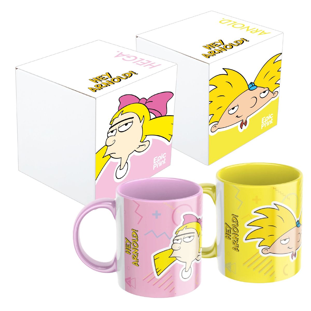 GENERICO - Set Pareja Tazones Arnold Y Helga - Hey Arnold