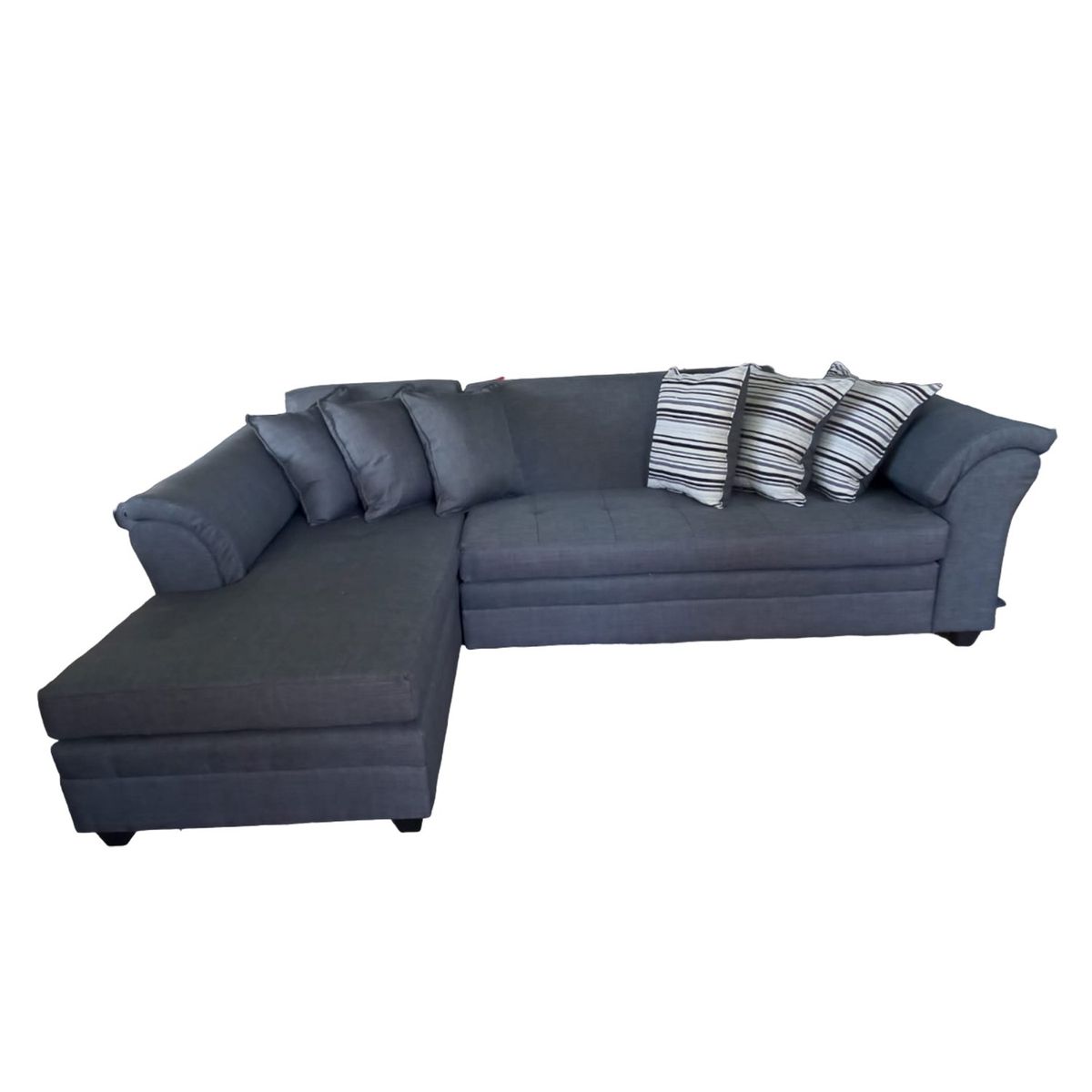 MUEBLERIA LATINA - ML SECCIONAL LINO MUSTANG GRANDE IZQUIERDO GRIS GRAFITO