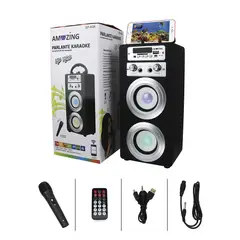 AMAZING - Parlante Karaoke Bluetooth Recargable Negro