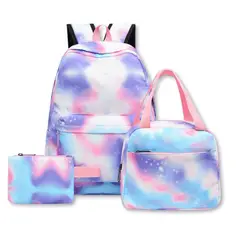 UTILISIMO - Pack Mochila Lonchera Estuche 43cm Juvenil y Escolar Gradient Print