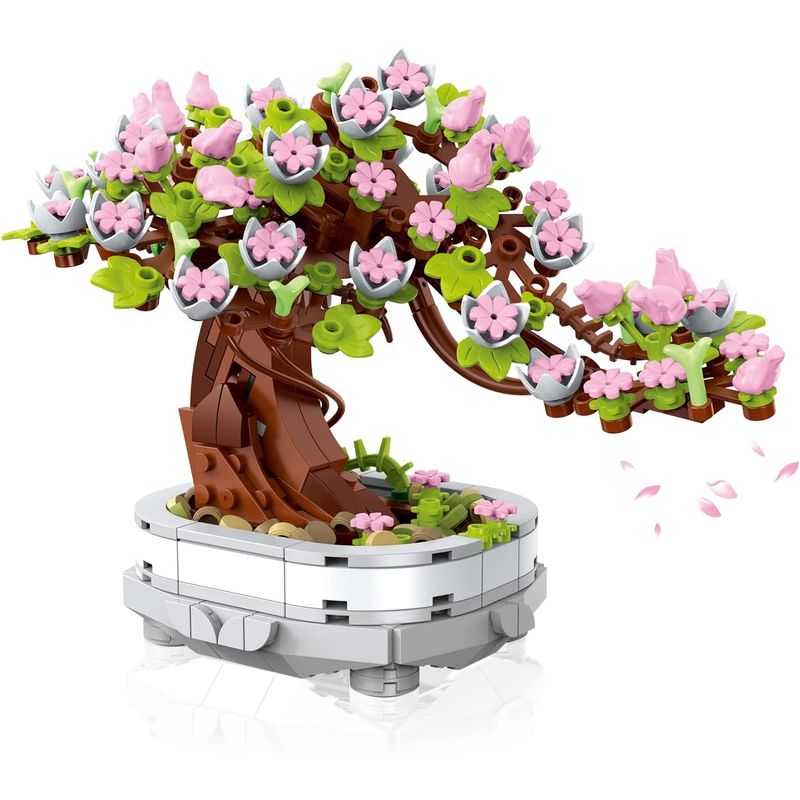 AZULAMAR - Bloques Flores De Cerezo Bonsai Suculentas Regalo Chica