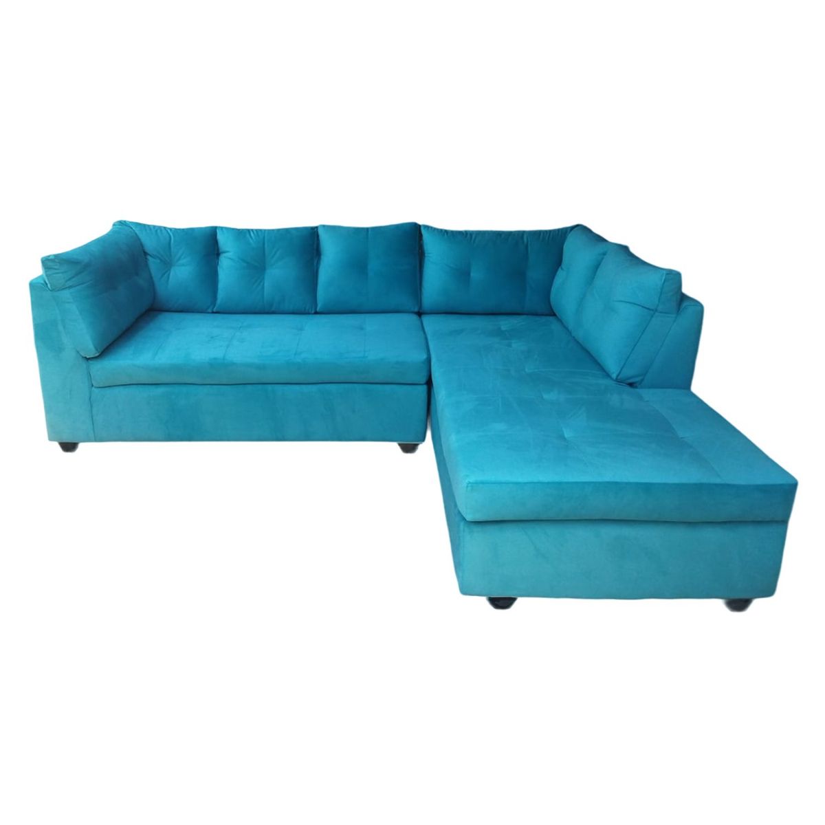 MUEBLERIA LATINA - ML SECCIONAL FELPA LEVANTINO DERECHO TURQUEZA