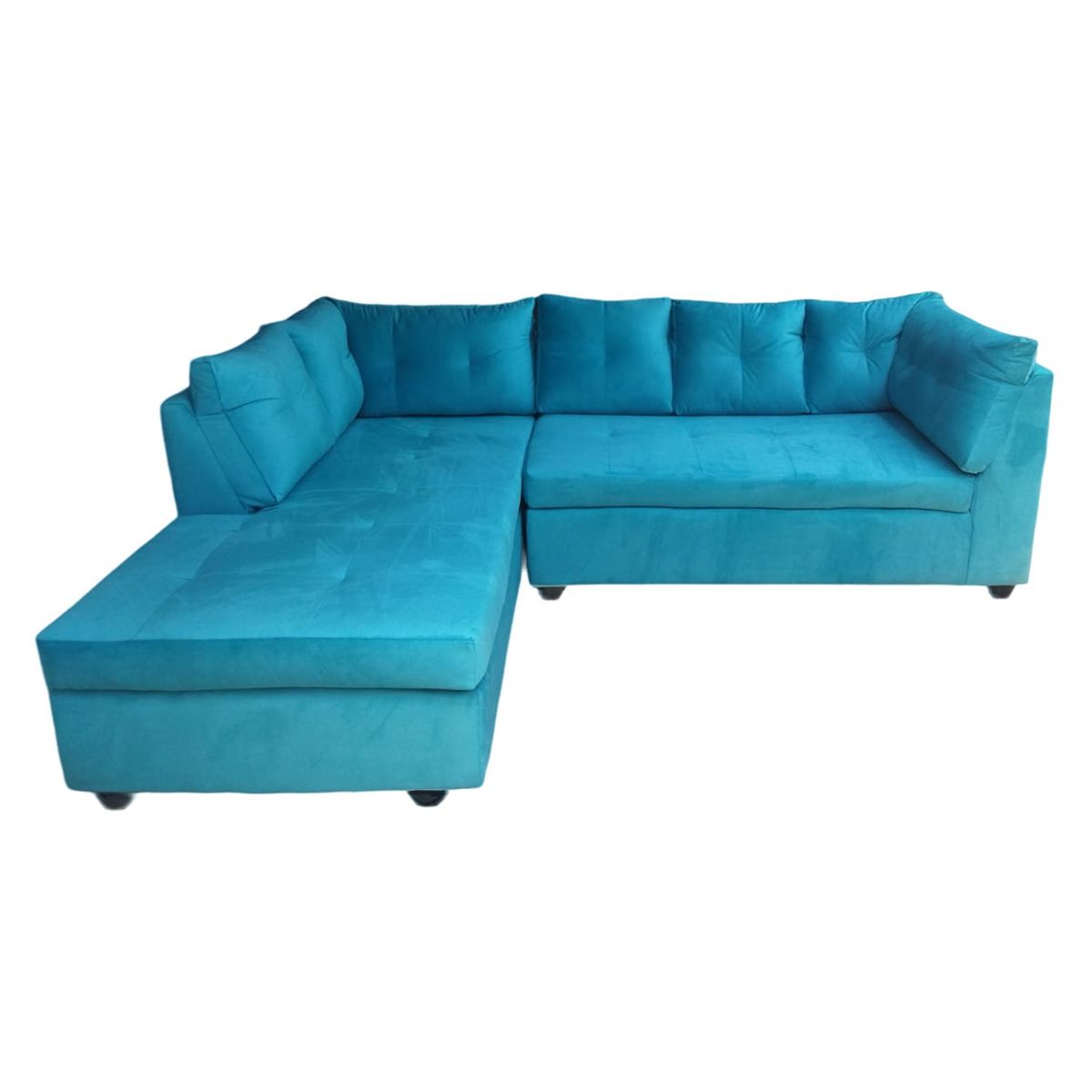 MUEBLERIA LATINA - ML SECCIONAL FELPA LEVANTINO IZQUIERDO TURQUEZA